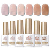 6 Colors Jelly Gel Polish Set 7ml Gel Nail Polish BORN PRETTY J15 Bare Tea 