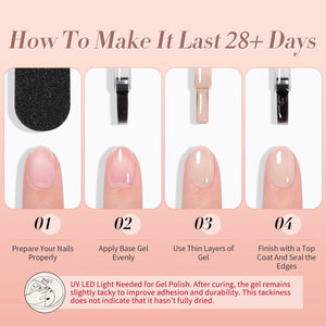 6 Colors Jelly Gel J15 Bare Tea 7ml Gel Nail Polish BORN PRETTY 
