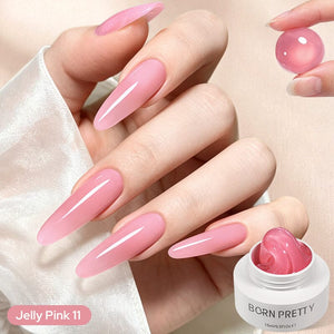 Non‑Stick Hand Builder Gel 5D Sculpting Gel 15ml Extension Nail Gel BORN PRETTY Jelly Pink 11 
