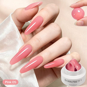 Non‑Stick Hand Builder Gel 5D Sculpting Gel 15ml Extension Nail Gel BORN PRETTY Pink 05 