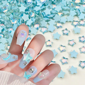 100pcs Star Plastic Nail Art Decorations Clearance No Brand 