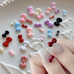 50pcs Bowknot Plastic Nail Art Decorations #23 Clearance No Brand 