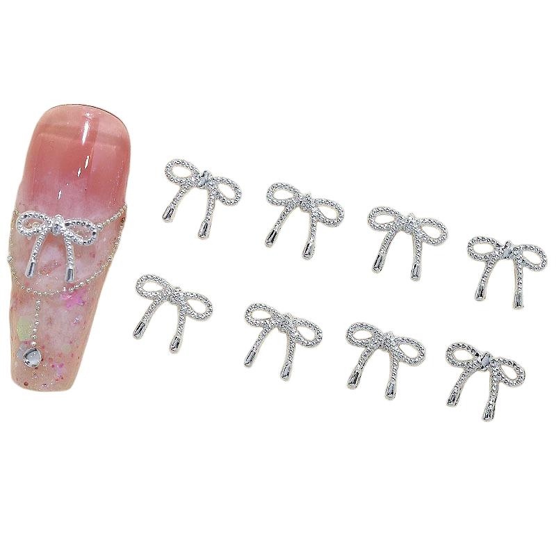 10pcs Bowknot Alloy Rhinestone Nail Decoration #02