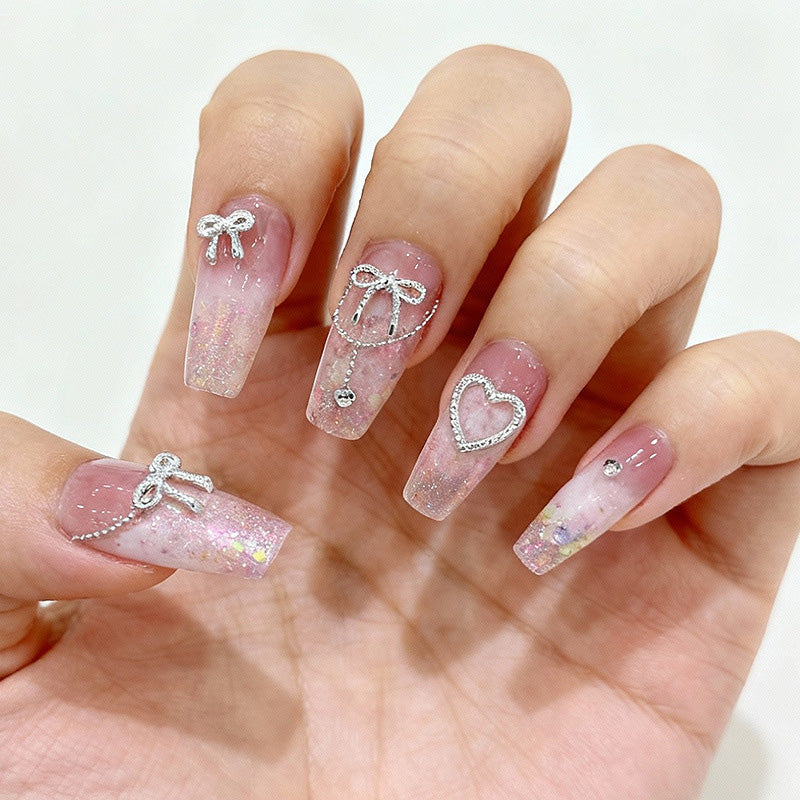 10pcs Bowknot Alloy Rhinestone Nail Decoration #02