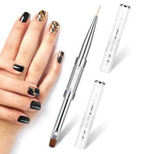 UV Gel & Liner Dual Ended Nail Brush Tools & Accessories No Brand 