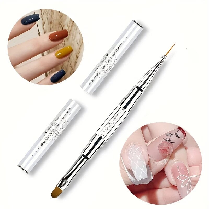 UV Gel & Liner Dual Ended Nail Brush Tools & Accessories No Brand 