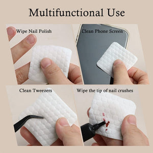 200pcs Nail Cleaning Cotton Pads Tools & Accessories No Brand 