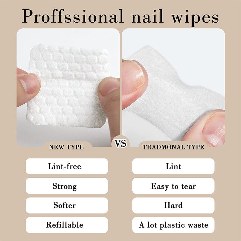 200pcs Nail Cleaning Cotton Pads Tools & Accessories No Brand 