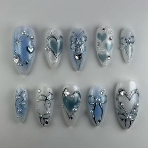 24pcs Z1052 Almond Press on Nails Nail Tips No Brand 