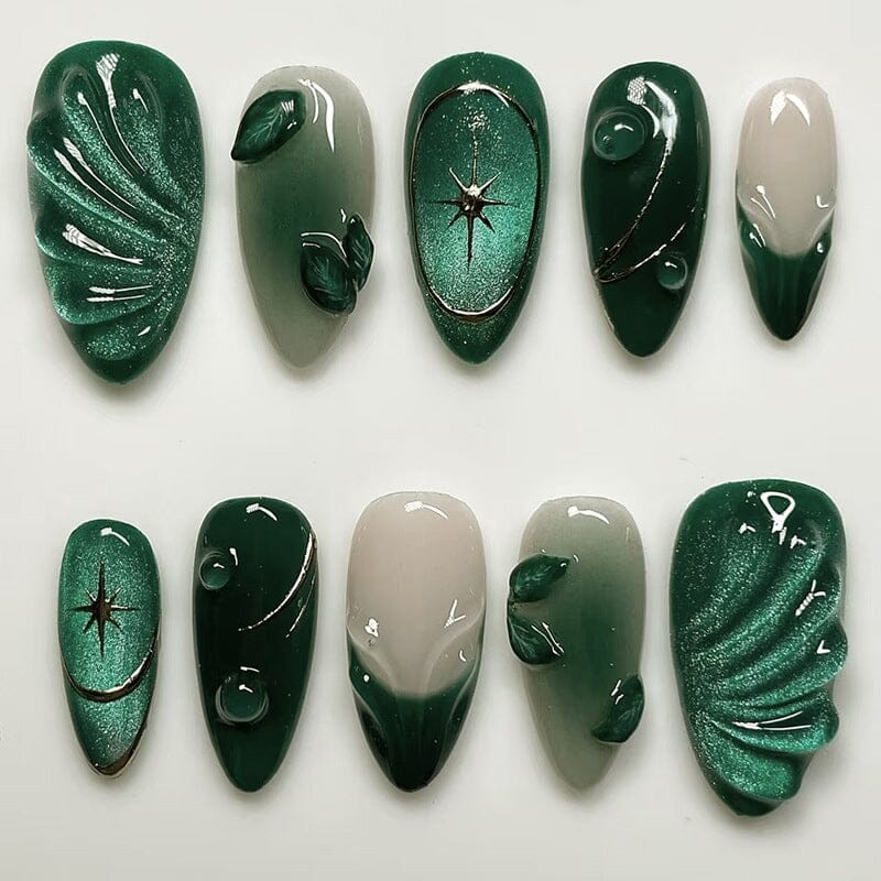 24pcs W1970 Almond Press on Nails Nail Tips No Brand 