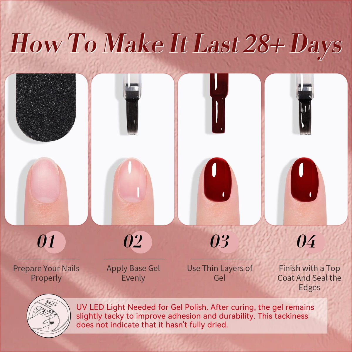 6 Colors Jelly Gel Polish Set J15 Wild Rose 7ml Gel Nail Polish BORN PRETTY 