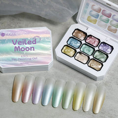 9 Colors 4 in 1 Pat Painting Gel Veiled Moon Gel Nail Polish UR SUGAR 