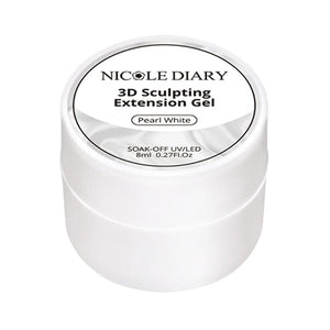 Pearl White 3D Sculpting Extension Gel 8ml Extension Nail Gel NICOLE DIARY 