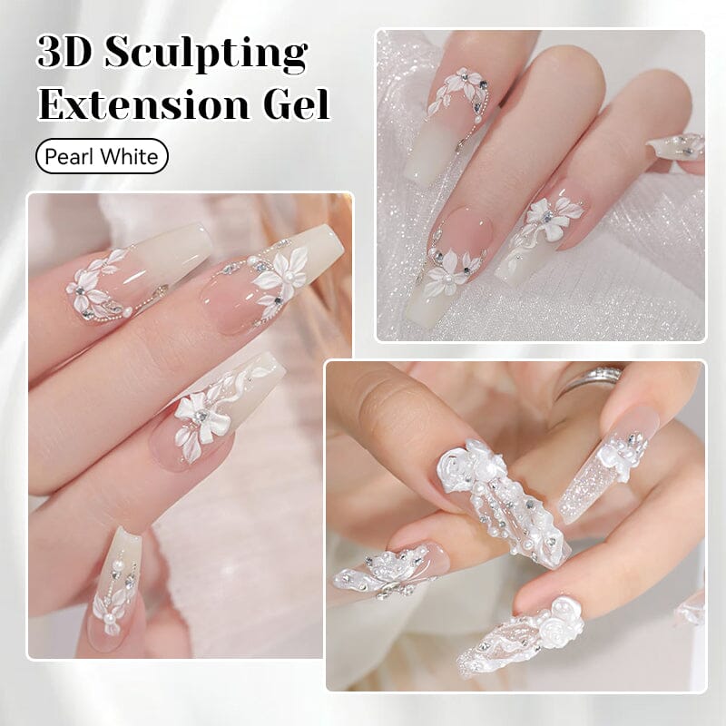 Pearl White 3D Sculpting Extension Gel 8ml Extension Nail Gel NICOLE DIARY 