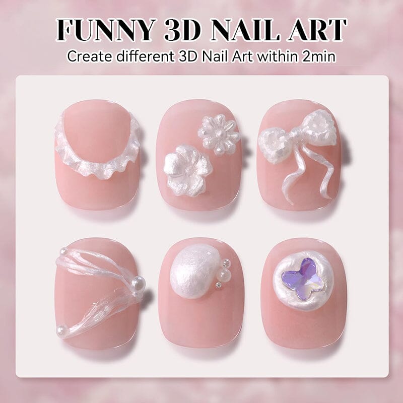 Pearl White 3D Sculpting Extension Gel 8ml Extension Nail Gel NICOLE DIARY 