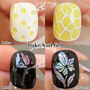 Poke Nail Gel White 8ml Gel Nail Polish NICOLE DIARY 