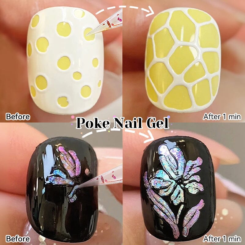 Poke Nail Gel White 8ml Gel Nail Polish NICOLE DIARY 