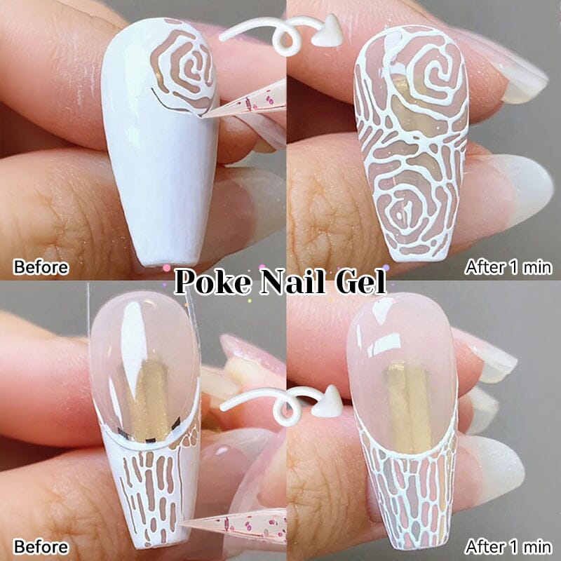 Poke Nail Gel Black 8ml Gel Nail Polish NICOLE DIARY 