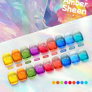 9 Colors 4 in 1 Pat Painting Gel Amber Sheen Gel Nail Polish UR SUGAR 