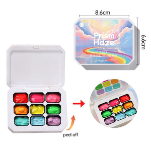 9 Colors 4 in 1 Pat Painting Gel Amber Sheen Gel Nail Polish UR SUGAR 