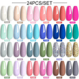 24pcs Nail Gel Set 7ml Gel Nail Polish LILYCUTE Set 02 