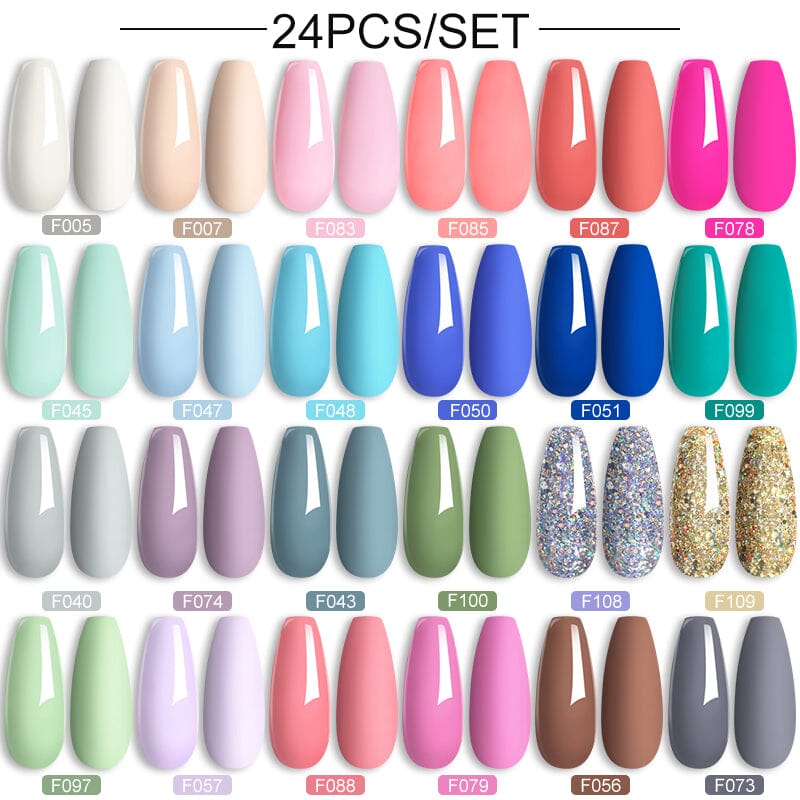 24pcs Nail Gel Set 7ml Gel Nail Polish LILYCUTE Set 02 