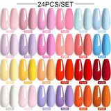 24pcs Nail Gel Set 7ml Gel Nail Polish LILYCUTE Set 04 
