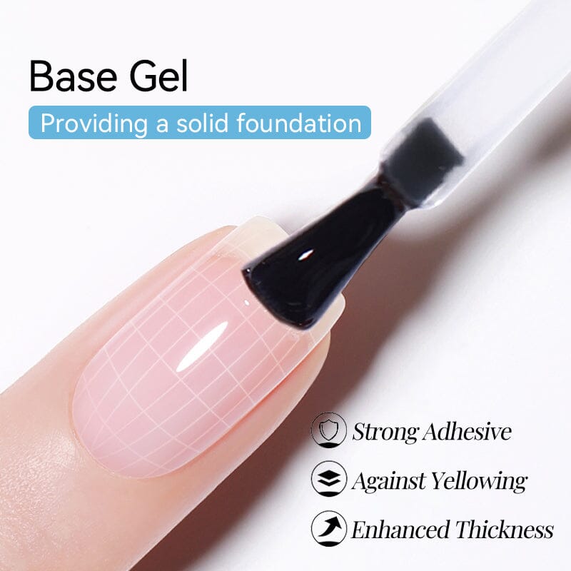 2 Bottles Base Top Coat Set 15ml Base & Top Coat UR SUGAR 