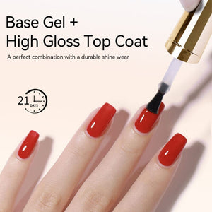 2 Bottles Base Top Coat Set 15ml Base & Top Coat UR SUGAR 