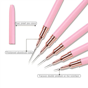 5pcs Liner Nail Brush Set Tools & Accessories No Brand 