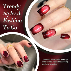 TPO & HEMA Free Glass Bead Cat Magnetic Gel MY153 Wishing Apple 10ml Gel Nail Polish BORN PRETTY 