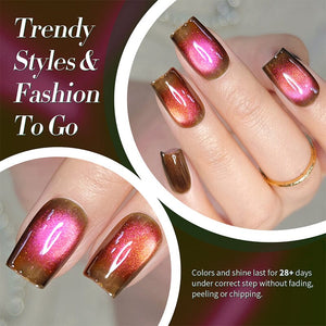 TPO & HEMA Free Glass Bead Cat Magnetic Gel MY121 Guava Soda 10ml Gel Nail Polish BORN PRETTY 