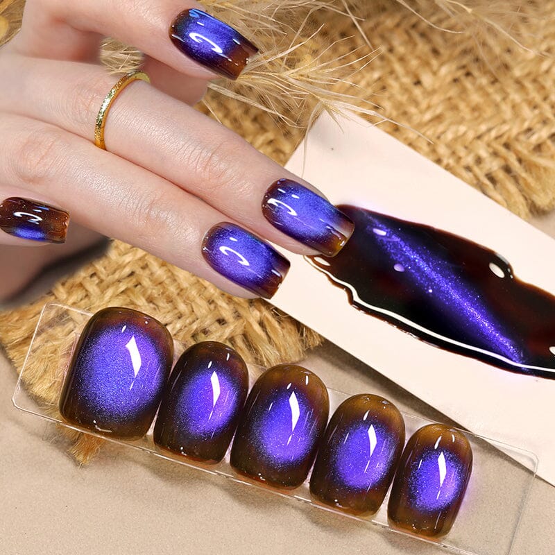 Colored Cat Magnetic Gel MY124 Grape Iced 10ml Gel Nail Polish BORN PRETTY 