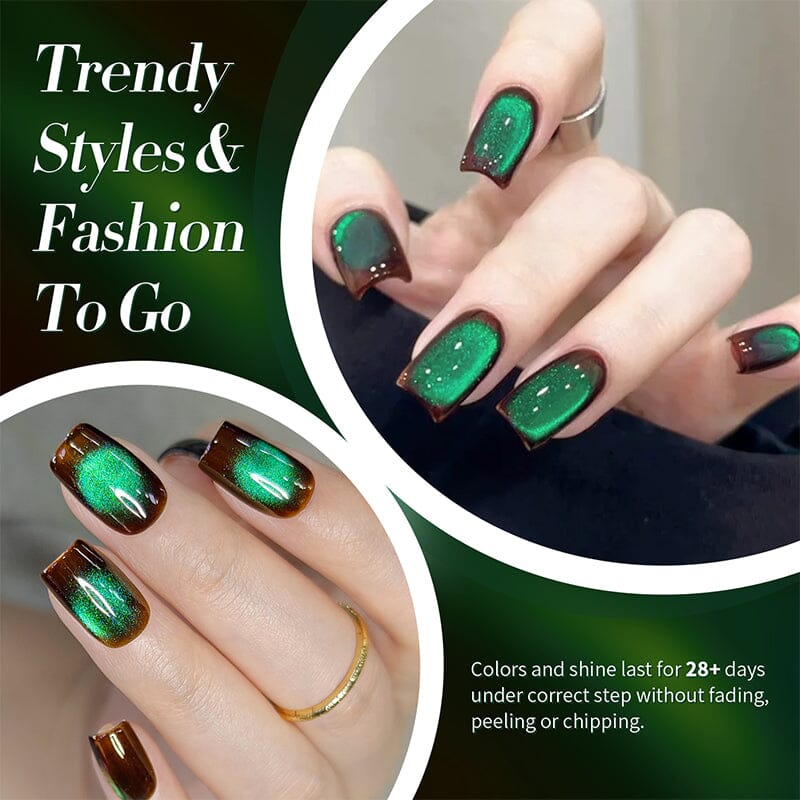TPO & HEMA Free Glass Bead Cat Magnetic Gel MY126 Mint Soda 10ml Gel Nail Polish BORN PRETTY 