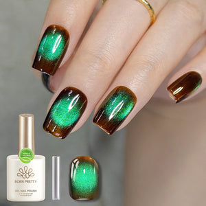 Colored Cat Magnetic Gel MY126 Mint Soda 15ml HEMA/TPO FREE Gel Nail Polish BORN PRETTY 