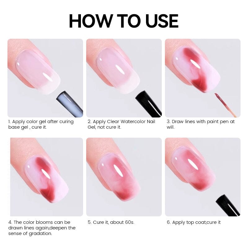 Watercolor Gel 8ml Gel Nail Polish LILYCUTE 