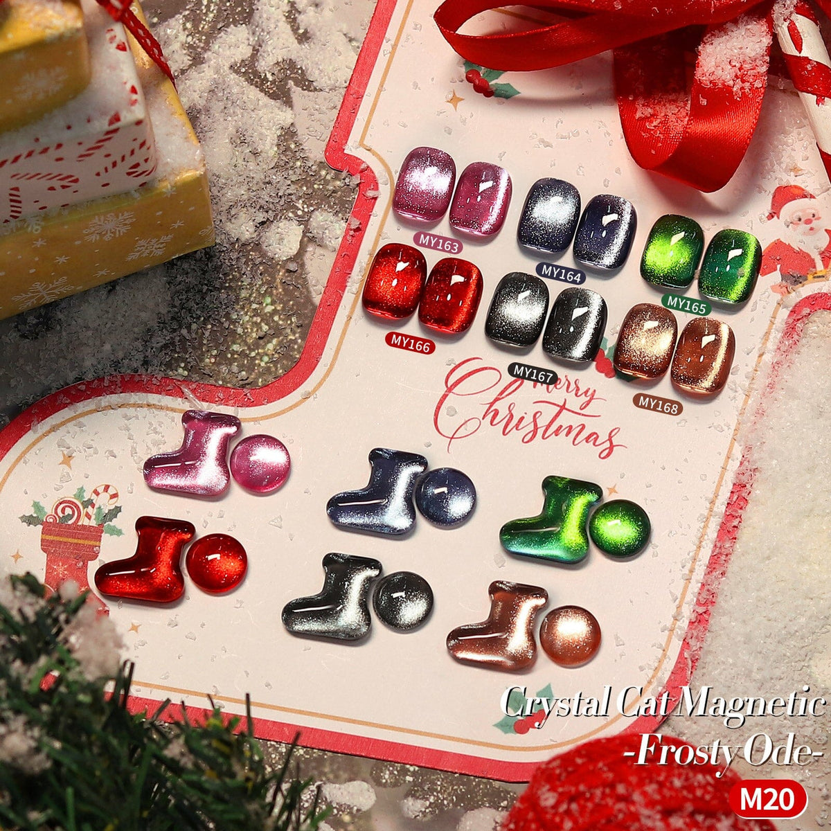 6 Colors HEMA/TPO FREE Crystal Cat Magnetic Gel M20 Frosty Ode 7ml Gel Nail Polish BORN PRETTY 