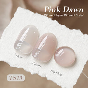 Jelly Gel Polish TS15 Pink Dawn 15ml HEMA/TPO FREE Gel Nail Polish BORN PRETTY 