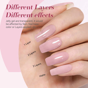 Jelly Gel Polish TS16 Blush Cream 15ml HEMA/TPO FREE Gel Nail Polish BORN PRETTY 