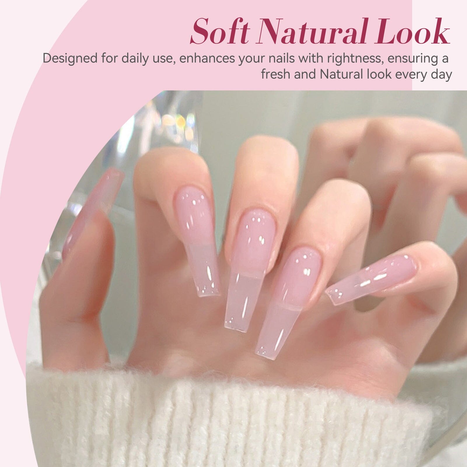 Jelly Gel Polish TS16 Blush Cream 15ml HEMA/TPO FREE Gel Nail Polish BORN PRETTY 