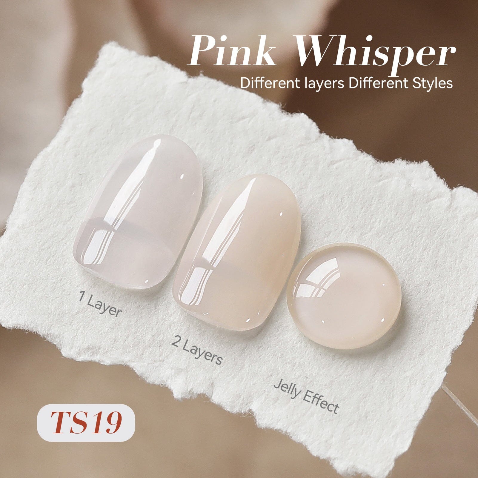 Jelly Gel Polish TS19 Pink Whisper 15ml HEMA/TPO FREE Gel Nail Polish BORN PRETTY 