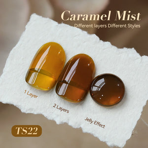 Jelly Gel Polish TS22 Caramel Mist 15ml HEMA/TPO FREE Gel Nail Polish BORN PRETTY 