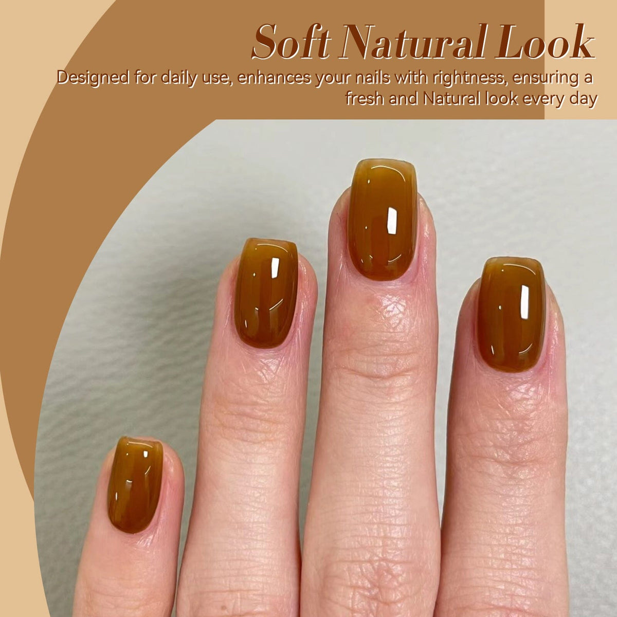 Jelly Gel Polish TS22 Caramel Mist 15ml HEMA/TPO FREE Gel Nail Polish BORN PRETTY 