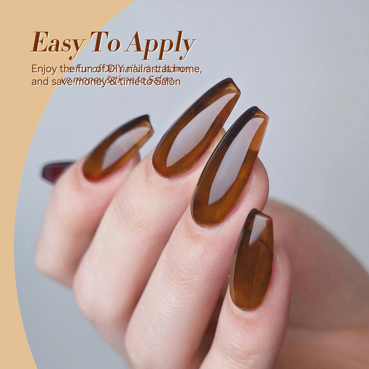 Jelly Gel Polish TS22 Caramel Mist 15ml HEMA/TPO FREE Gel Nail Polish BORN PRETTY 