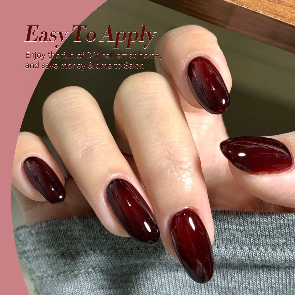 Jelly Gel Polish TS24 Scarlet Heat 15ml HEMA/TPO FREE Gel Nail Polish BORN PRETTY 