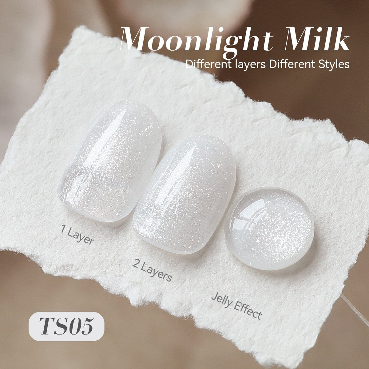 Jelly Gel Polish TS05 Moonlight Milk 15ml HEMA/TPO FREE Gel Nail Polish BORN PRETTY 