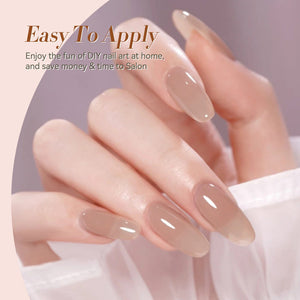 Jelly Gel Polish TS08 Mocha Veil 15ml HEMA/TPO FREE Gel Nail Polish BORN PRETTY 