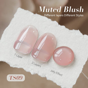 Jelly Gel Polish TS09 Muted Blush 15ml HEMA/TPO FREE Gel Nail Polish BORN PRETTY 