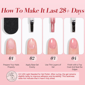 Jelly Gel Polish TS11 Soft Petal 15ml HEMA/TPO FREE Gel Nail Polish BORN PRETTY 