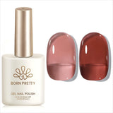 Jelly Gel Polish TS26 Smoky Rose 15ml Gel Nail Polish BORN PRETTY 
